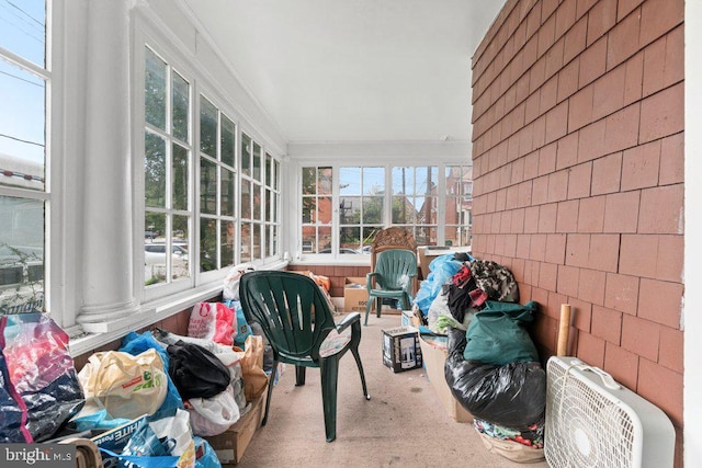 sunroom with a healthy amount of sunlight