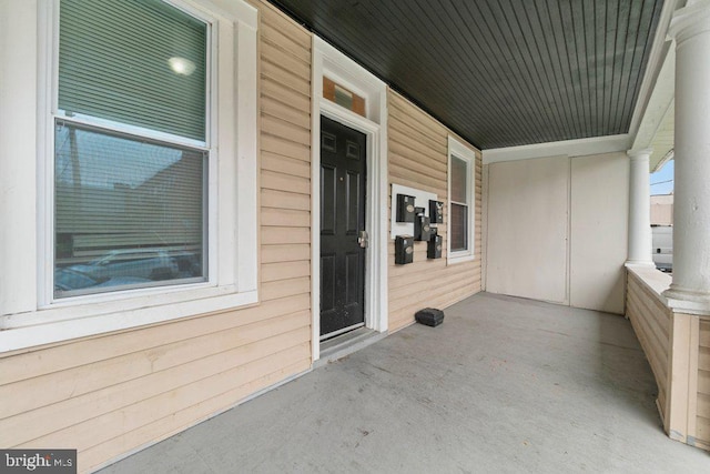 view of patio / terrace with a porch