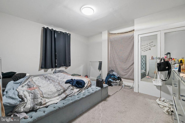 bedroom featuring carpet