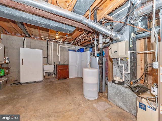 basement with sink