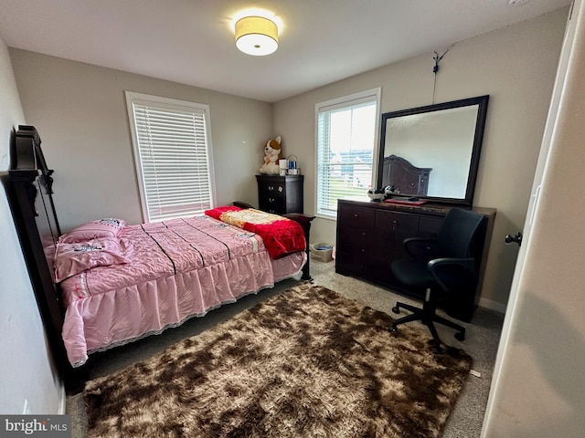 view of carpeted bedroom