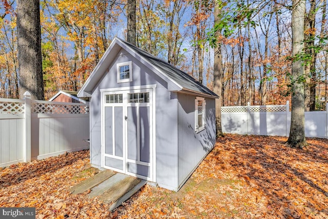 view of outbuilding