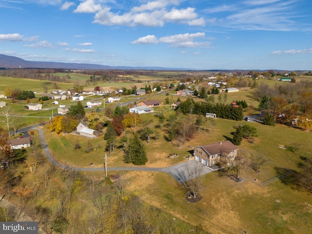 drone / aerial view with a rural view