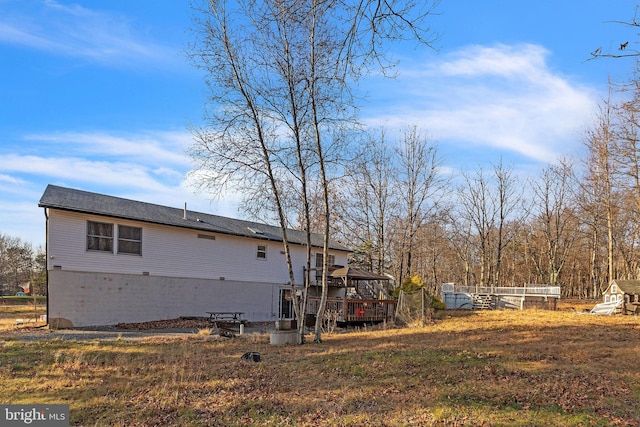 exterior space with a deck