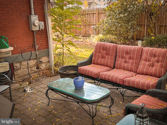 view of patio / terrace featuring outdoor lounge area