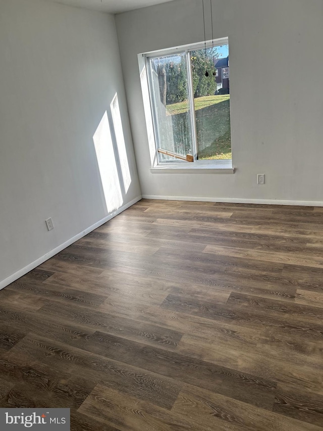 interior space featuring dark hardwood / wood-style floors