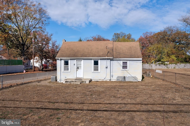 back of house with cooling unit