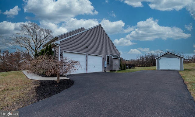 view of home's exterior featuring a lawn