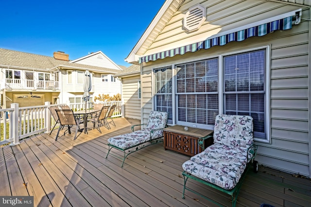 view of wooden terrace