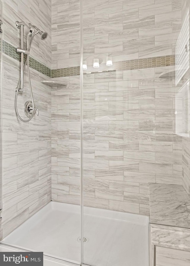 bathroom with walk in shower