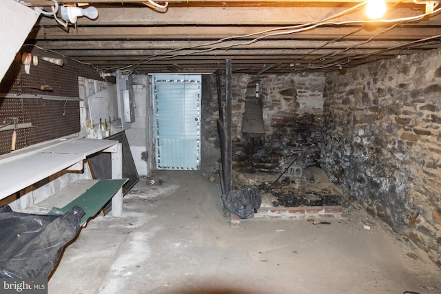 view of basement