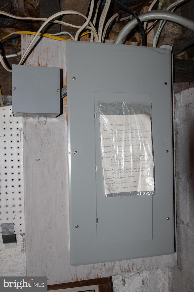 utility room featuring electric panel