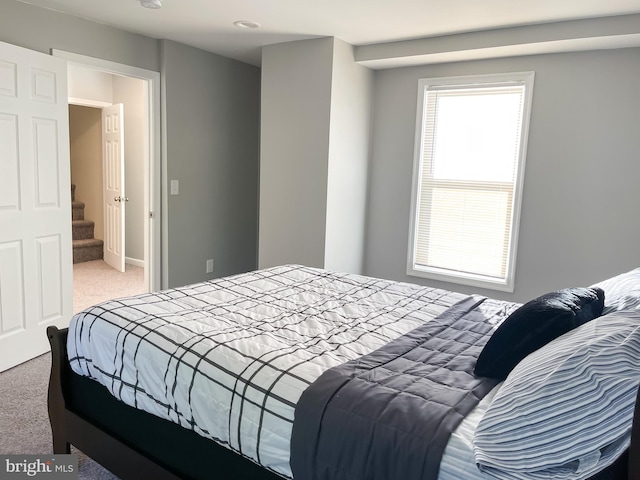 bedroom featuring carpet flooring