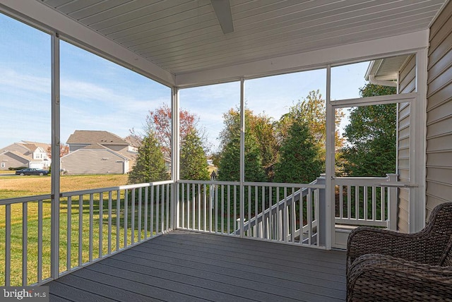 sunroom with a healthy amount of sunlight