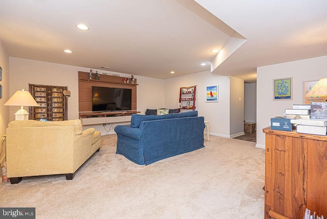 view of carpeted living room