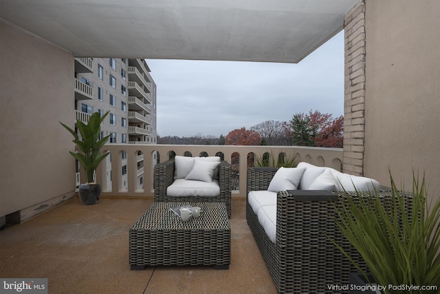 balcony with outdoor lounge area