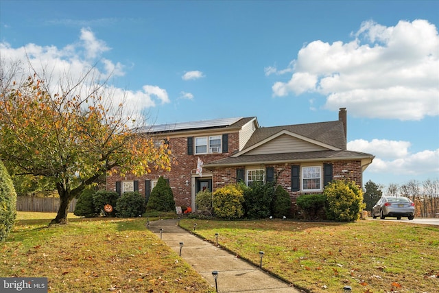 view of front of house with a front yard