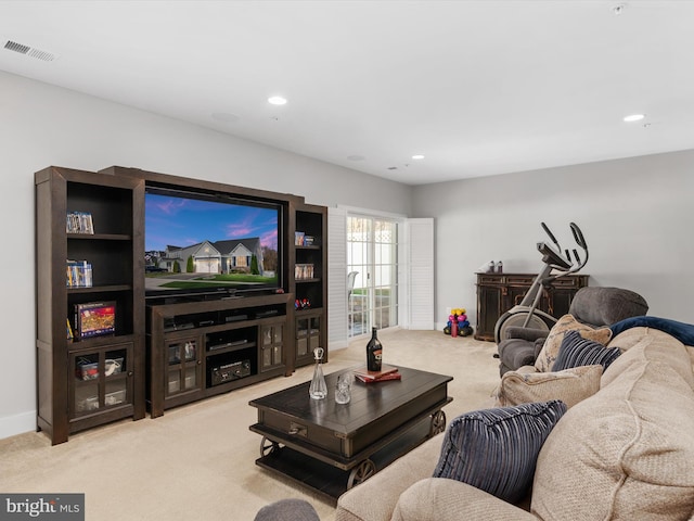 view of carpeted living room