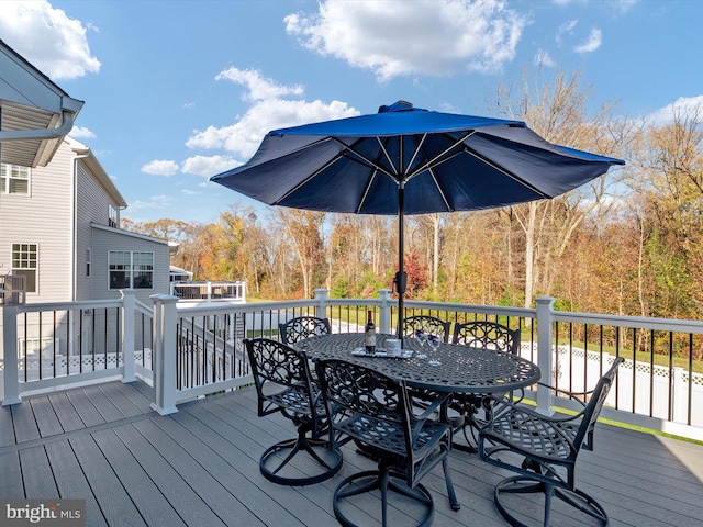 view of wooden deck