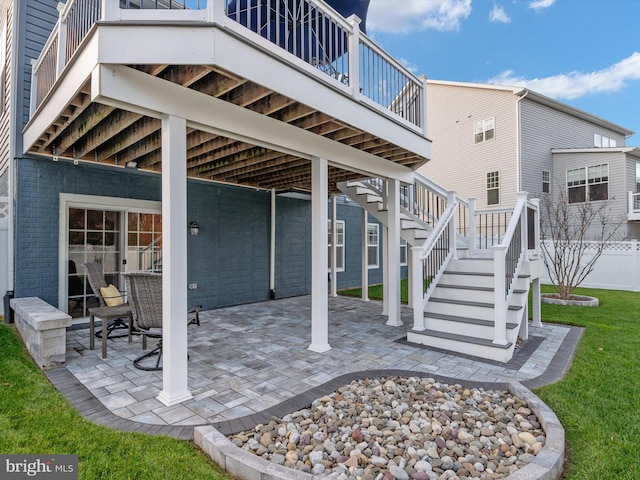 view of patio / terrace with a wooden deck