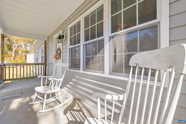 view of patio / terrace with a porch