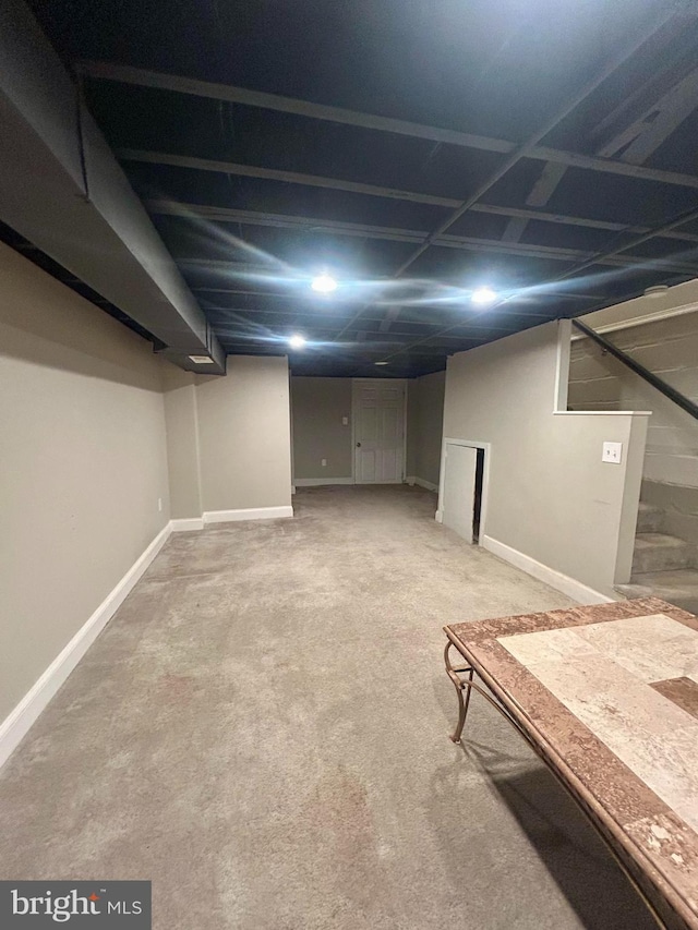 view of basement