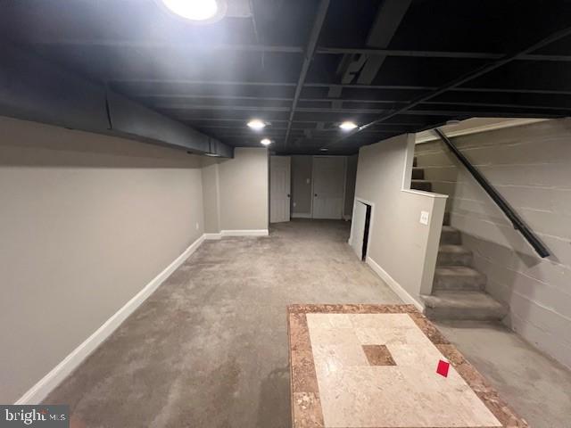 view of basement