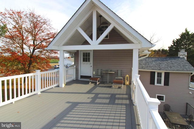 view of wooden terrace