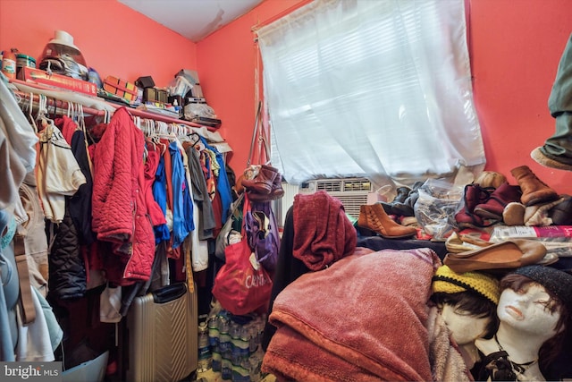 walk in closet featuring cooling unit