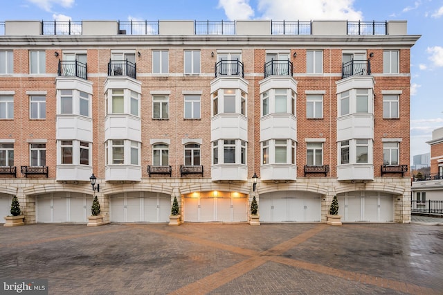 view of property with a garage