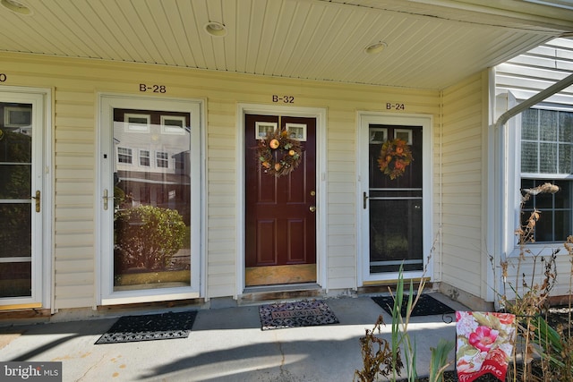 view of doorway to property