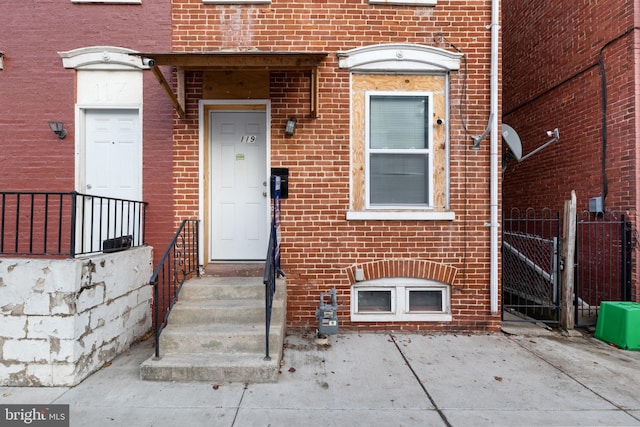 view of doorway to property