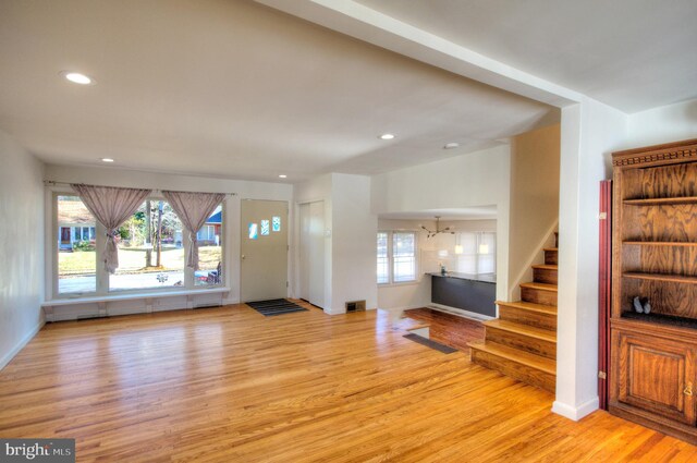 foyer featuring light hardwood / wood-style flooring