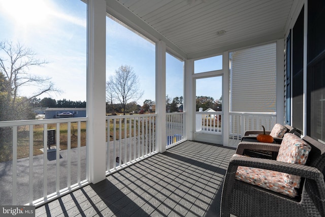 view of sunroom / solarium