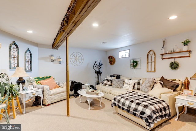 view of carpeted living room