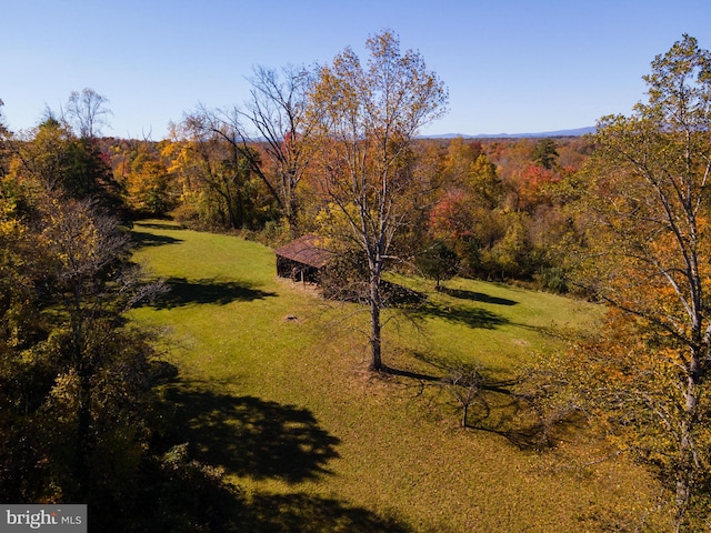 exterior space with a yard