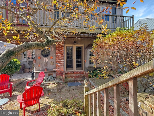 exterior space featuring a patio area and french doors