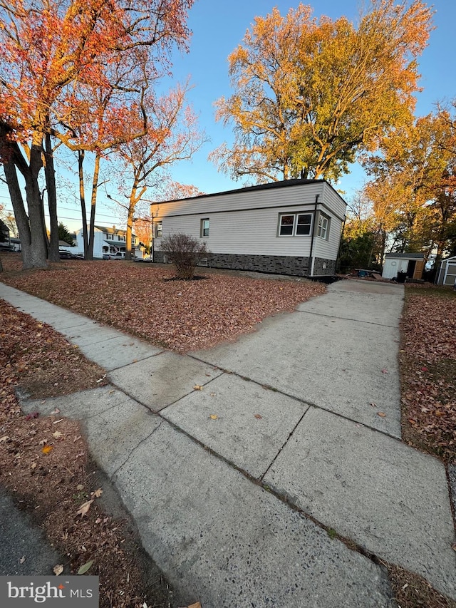 view of side of property