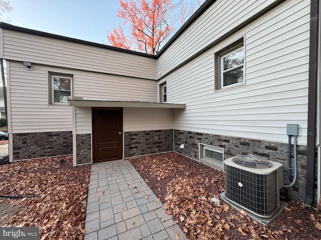 view of patio / terrace featuring central air condition unit