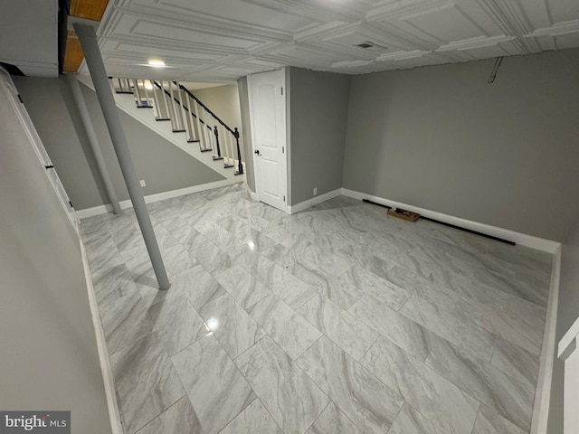 view of basement