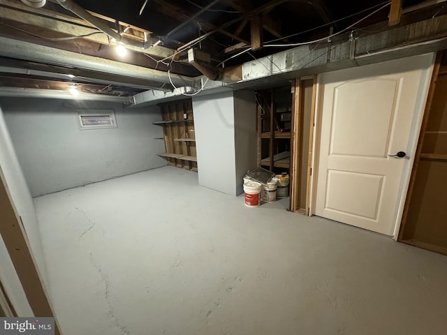 view of basement