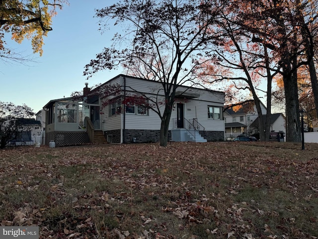 view of front of home