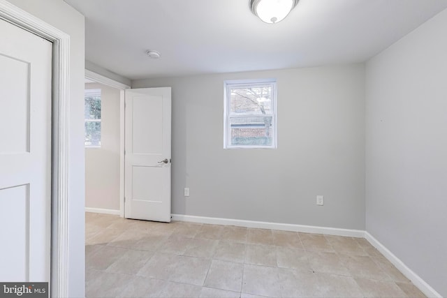 view of tiled spare room