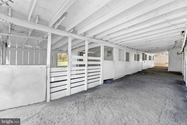 view of horse barn