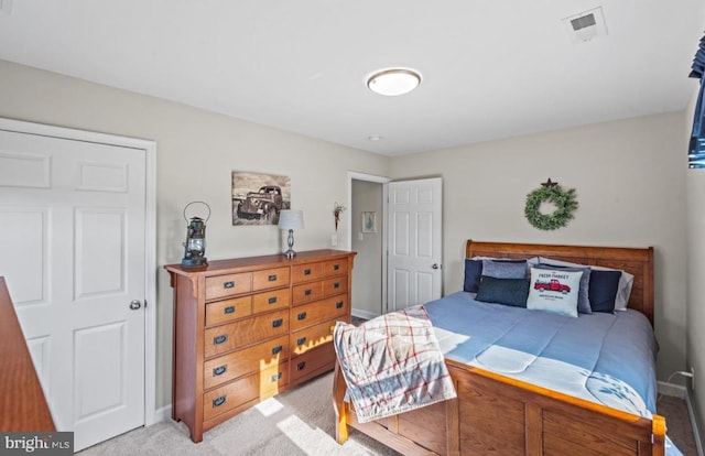 view of carpeted bedroom