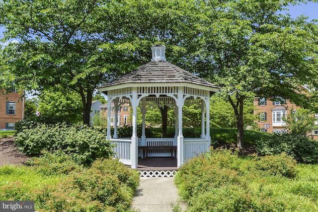 view of home's community with a gazebo