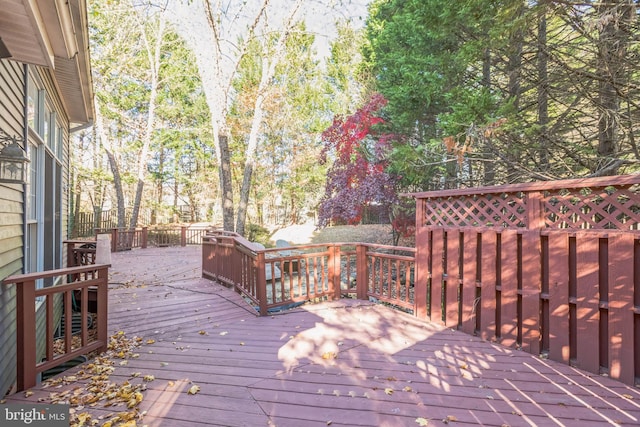 view of wooden deck