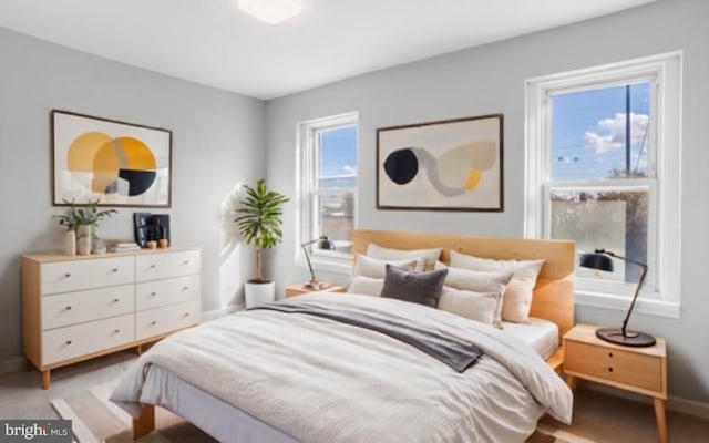 bedroom featuring multiple windows