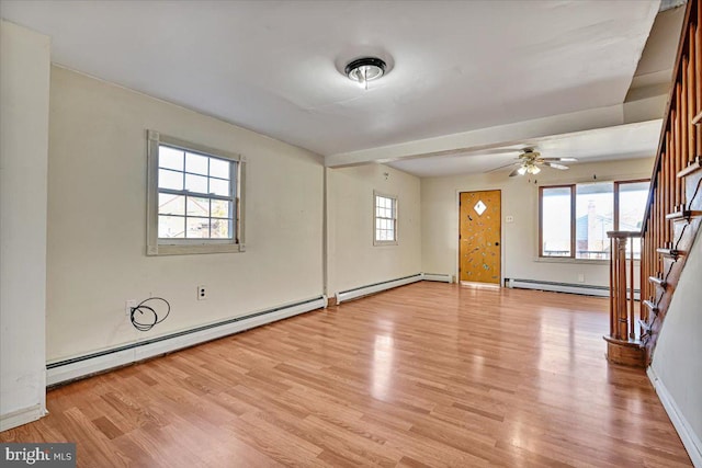 empty room featuring light hardwood / wood-style flooring and a healthy amount of sunlight