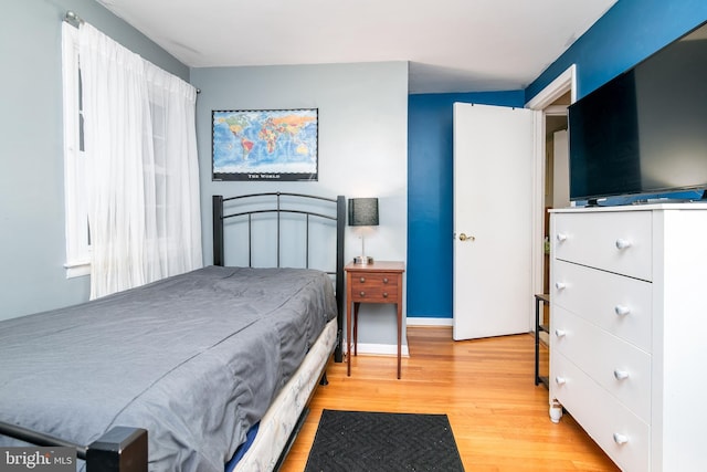 bedroom featuring light hardwood / wood-style flooring